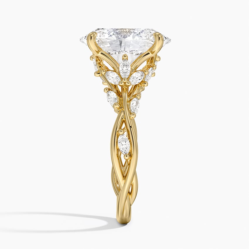 Capri Diamond Ring - Yellow Gold - 3.5 ct - Side 2