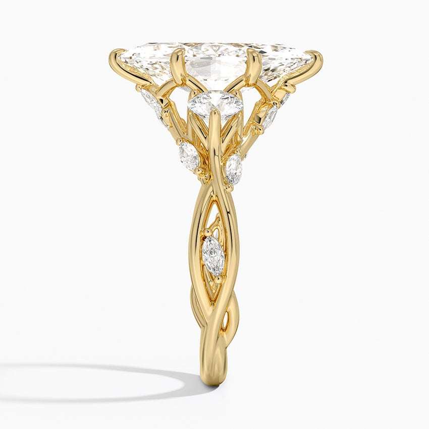 Amalfi Diamond Ring - Yellow Gold - 3 ct - Side 2