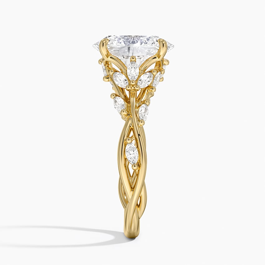 Capri Diamond Ring - Yellow Gold - 2.5 ct - Side 2