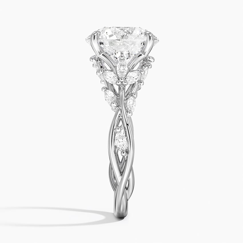Positano Diamond Ring - White Gold - 3.5 ct - Side 2