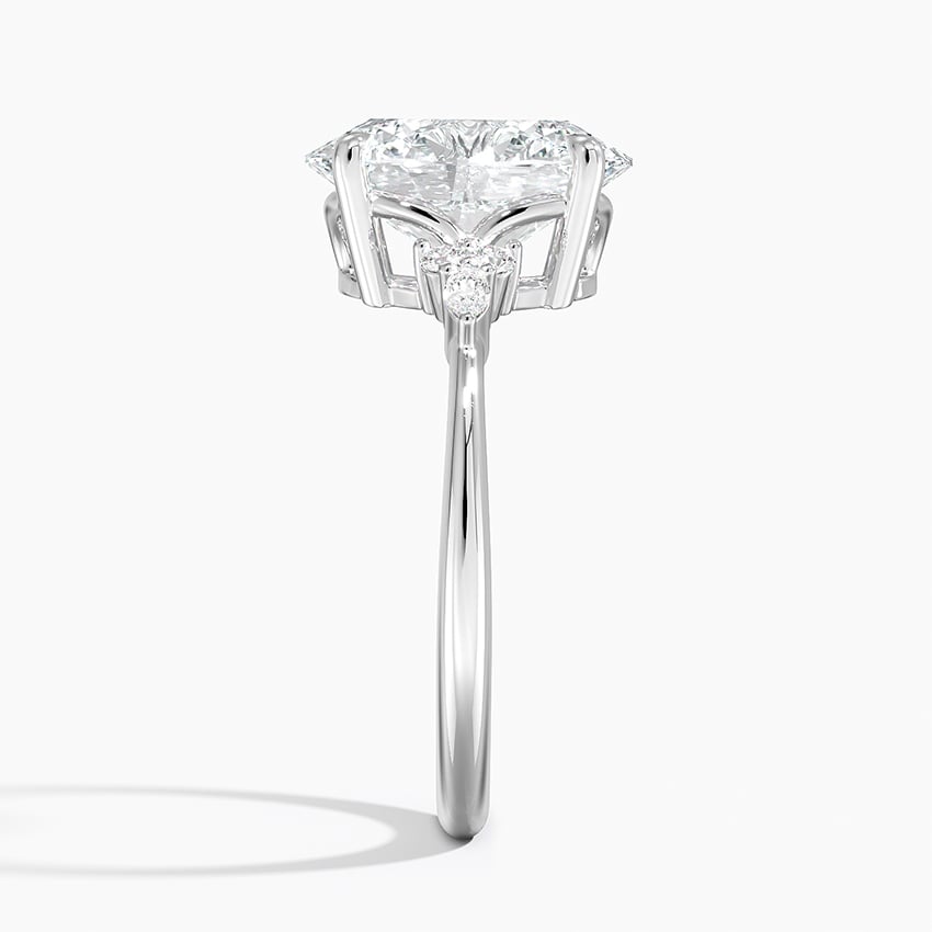 Aspen Diamond Ring - White Gold - 3 ct - Side 2