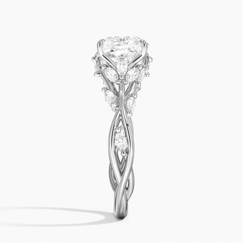 Sicily Diamond Ring - White Gold - 2 ct - Side 2
