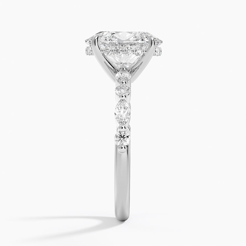 Fiji Diamond Ring - White Gold - 2.5 ct - Side 2
