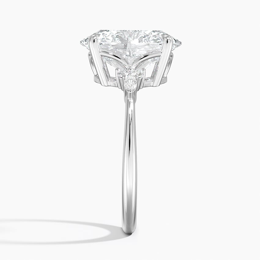 Aspen Diamond Ring - White Gold - 4 ct - Side 2