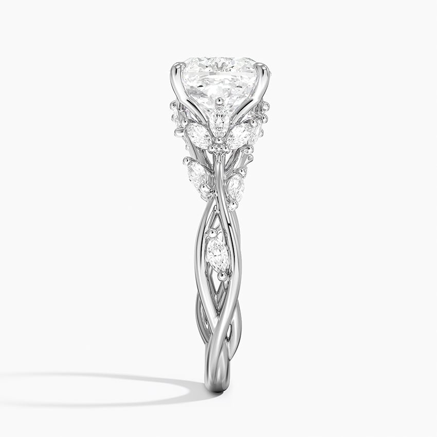 Sicily Diamond Ring - White Gold - 2.5 ct - Side 2