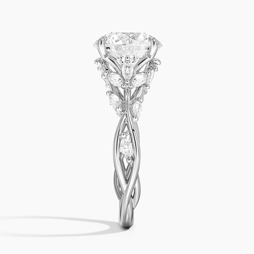 Positano Diamond Ring - White Gold - 3 ct - Side 2