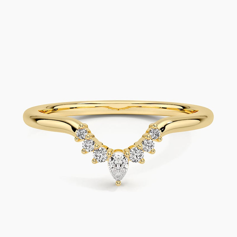 Crescent Embrace - Yellow Gold - Top