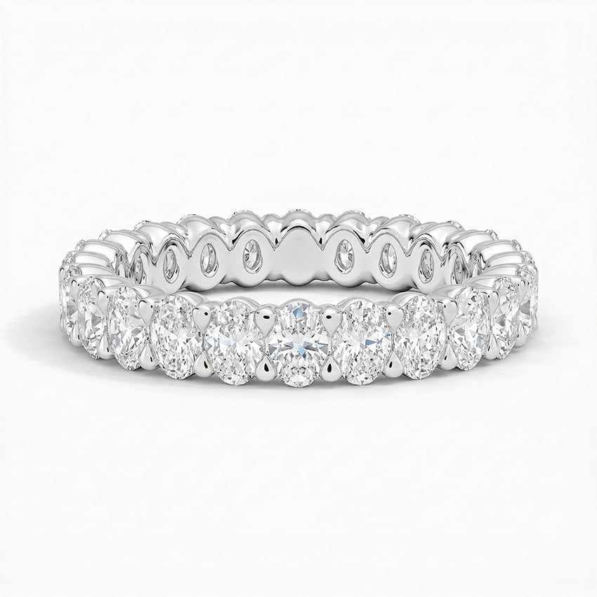 Oval Procession - White Gold - Top