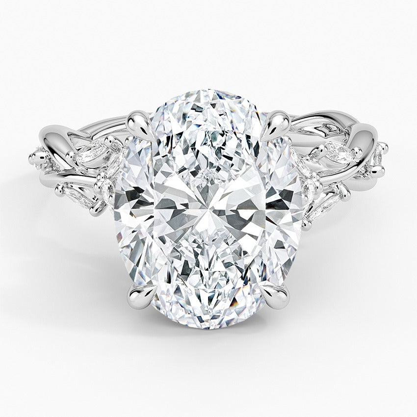 Capri Lab-Grown Diamond Ring - White Gold - 5 ct - Top