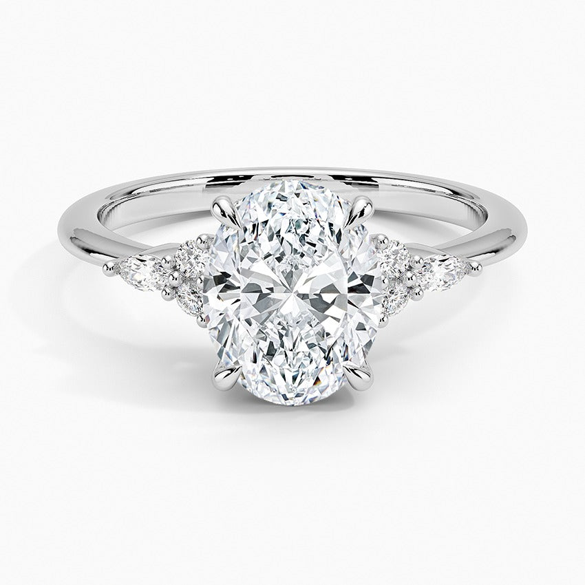 Aspen Diamond Ring - White Gold - 2 ct - Top