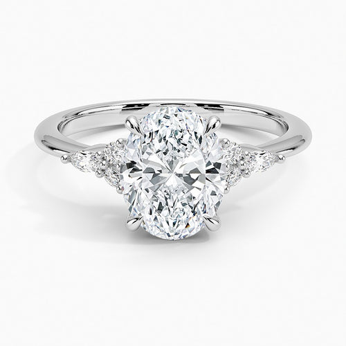 Aspen Diamond Ring - White Gold - 2 ct - Top