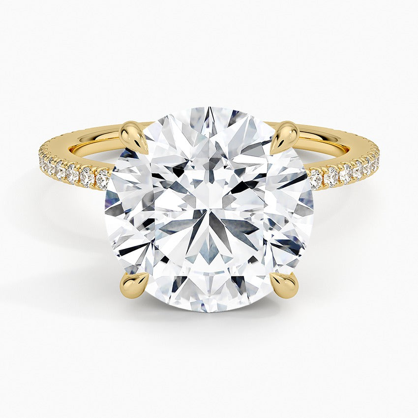 Ravello Lab-Grown Diamond Ring - Yellow Gold - 5 ct - Top