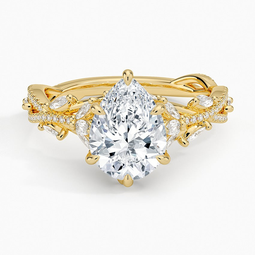 Marrakesh Diamond Ring - Yellow Gold - 2 ct - Top