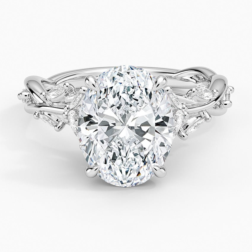 Capri Lab-Grown Diamond Ring - White Gold - 3 ct - Top