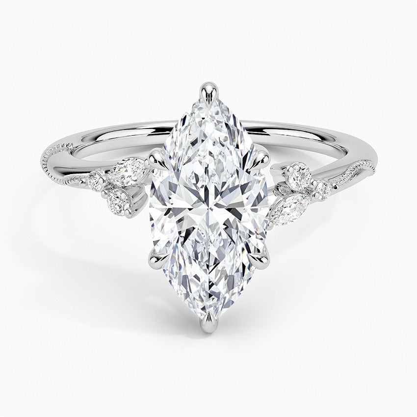 Newport Diamond Ring - White Gold - 2 ct - Top