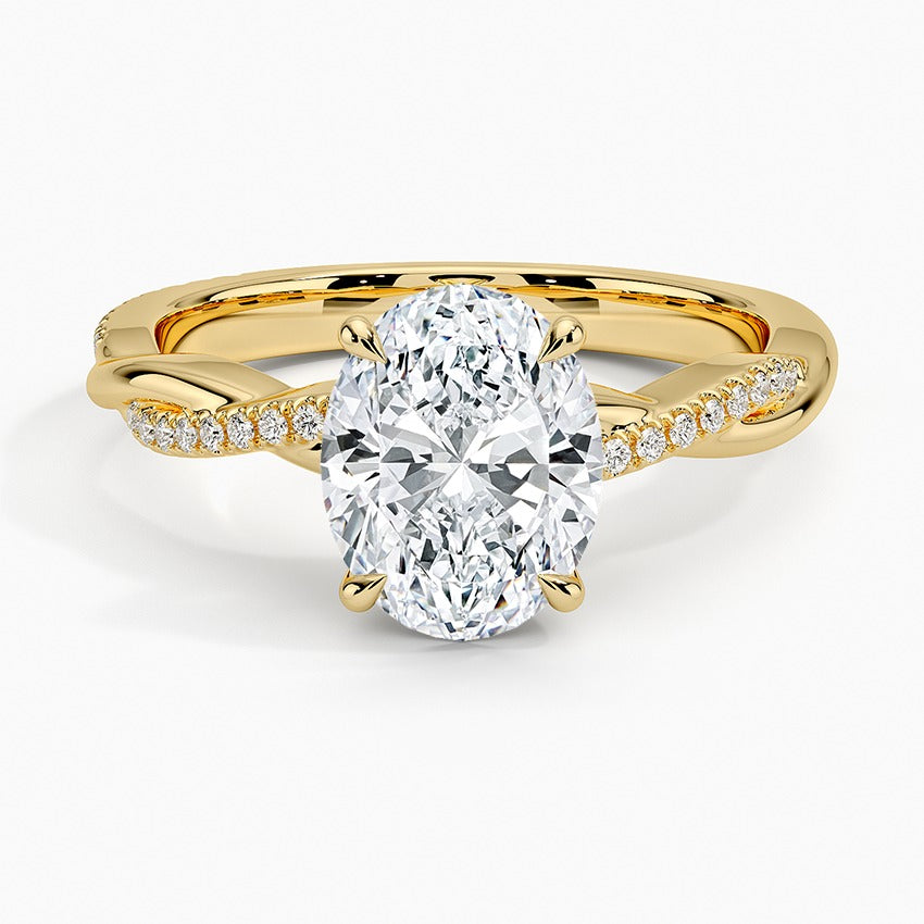 Sapporo Diamond Ring - Yellow Gold - 2 ct - Top