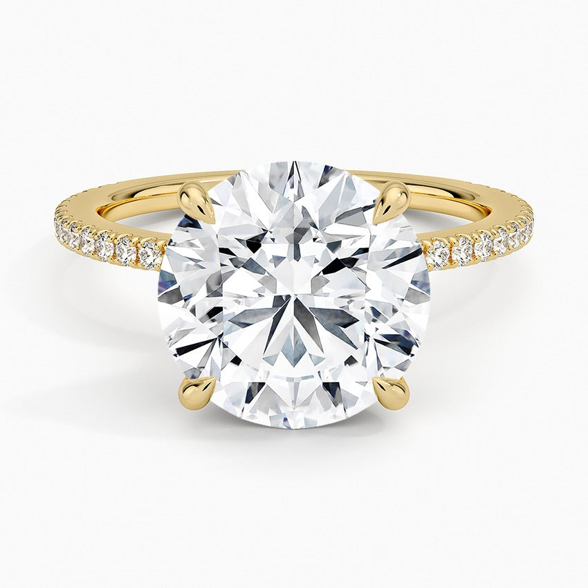 Ravello Lab-Grown Diamond Ring - Yellow Gold - 4 ct - Top