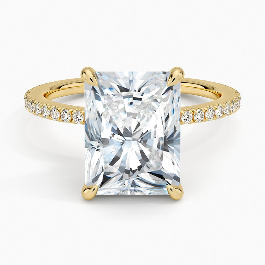 Bellagio Lab-Grown Diamond Ring - Yellow Gold - 4 ct - Top