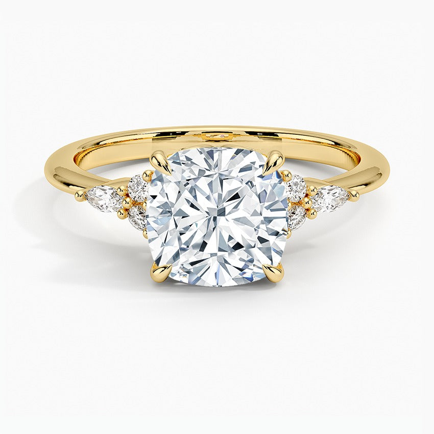 Cortina Diamond Ring - Yellow Gold - 2 ct - Top