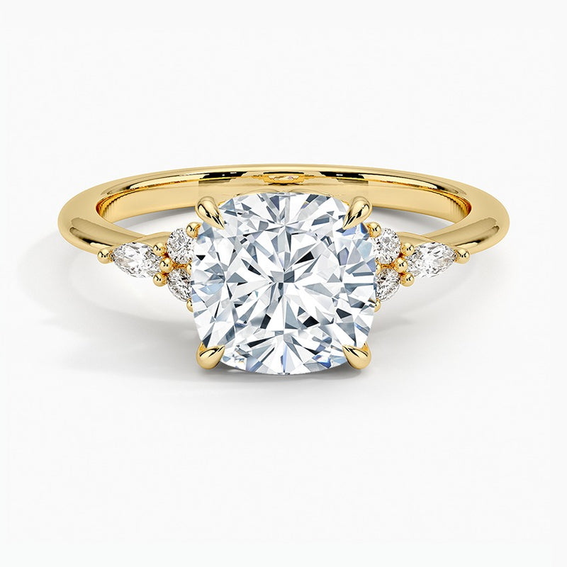 Cortina Diamond Ring - Yellow Gold - 2 ct - Top