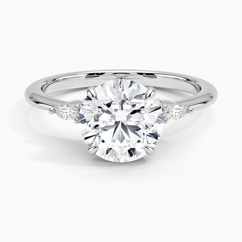 Sorrento Diamond Ring - White Gold - 2 ct - Top