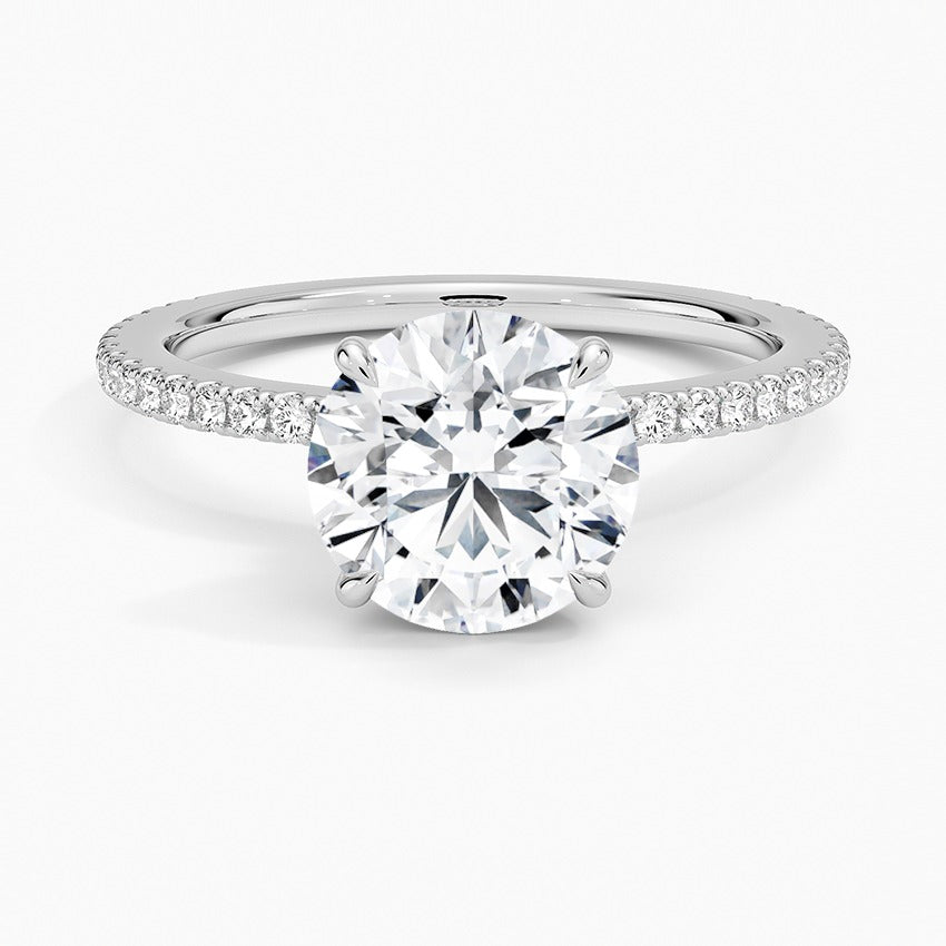 Ravello Lab-Grown Diamond Ring - White Gold - 2 ct - Top