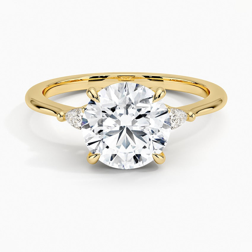 Byron Diamond Ring - Yellow Gold - 2 ct - Top