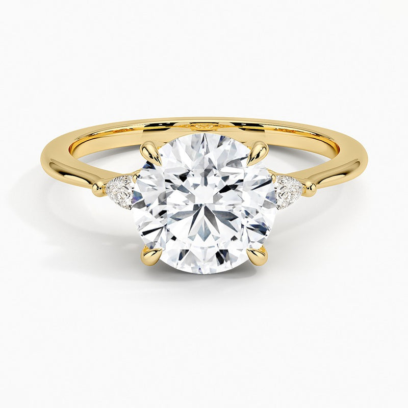 Byron Diamond Ring - Yellow Gold - 2 ct - Top