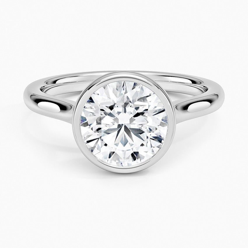 Jeju Lab-Grown Diamond Ring - White Gold - 2 ct - Top