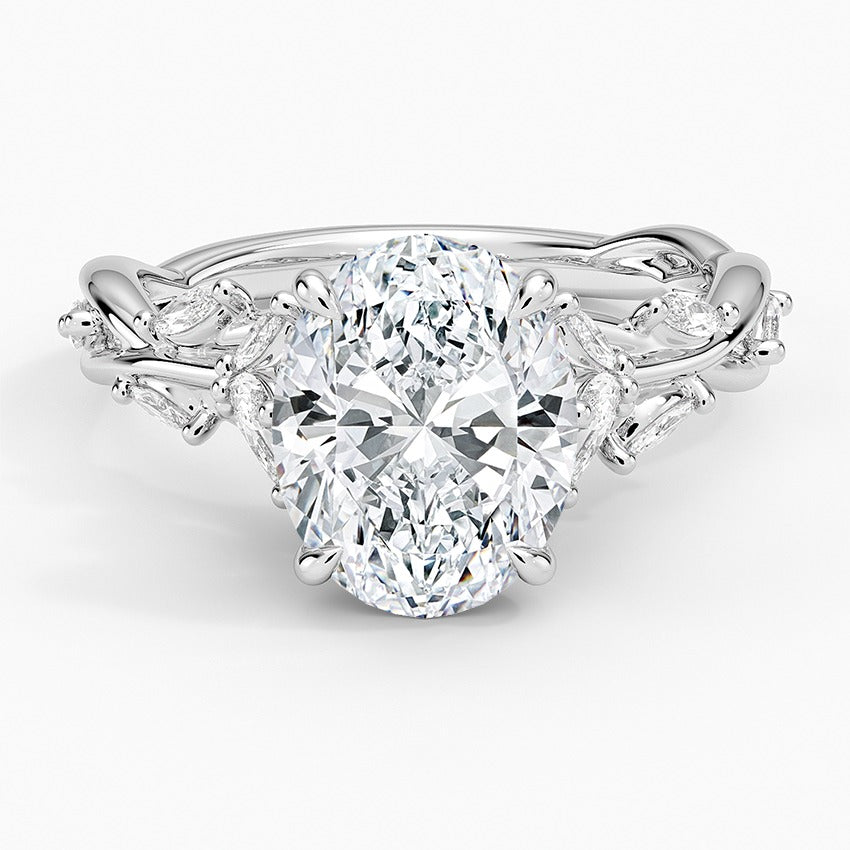 Capri Lab-Grown Diamond Ring - White Gold - 2.5 ct - Top