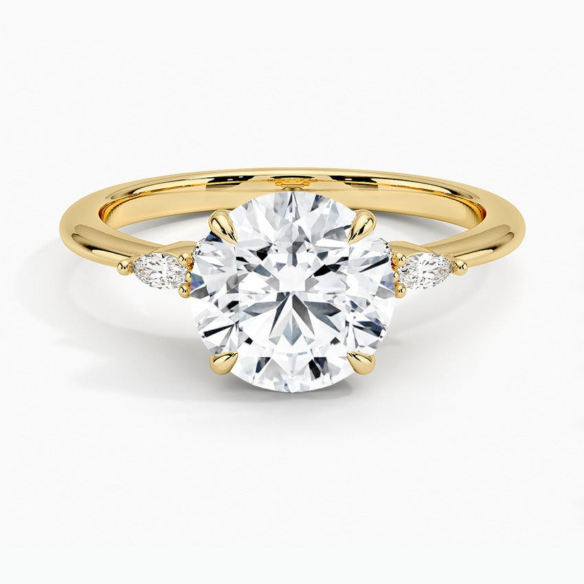 Sorrento Diamond Ring - Yellow Gold - 2 ct - Top
