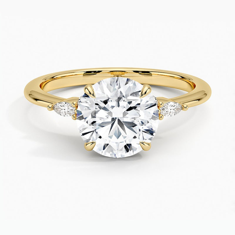 Sorrento Diamond Ring - Yellow Gold - 2 ct - Top