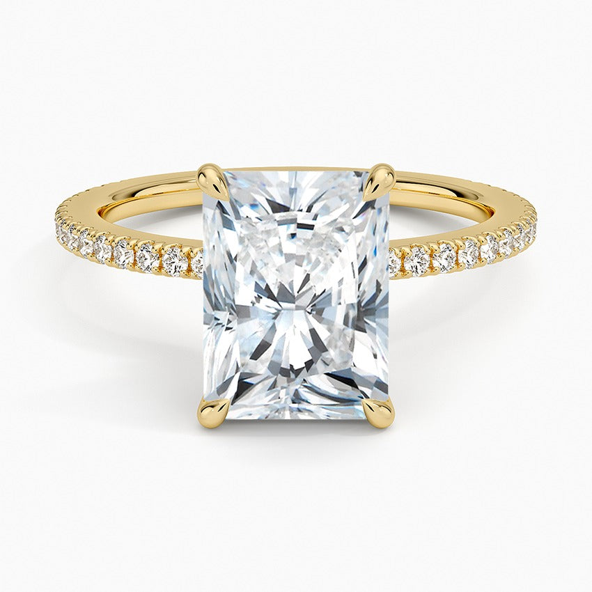 Bellagio Lab-Grown Diamond Ring - Yellow Gold - 2.5 ct - Top