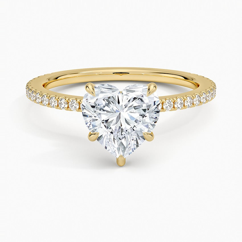 Verona Diamond Ring - Yellow Gold - 2 ct - Top