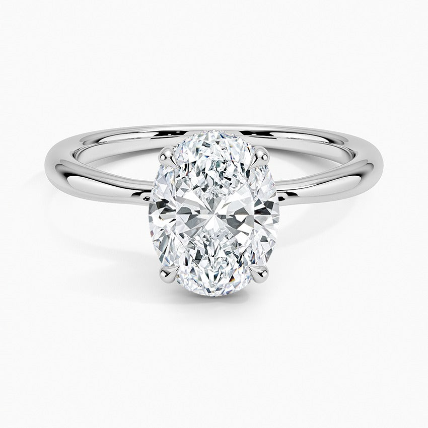 Carmel Lab-Grown Diamond Ring - White Gold - 2 ct - Top