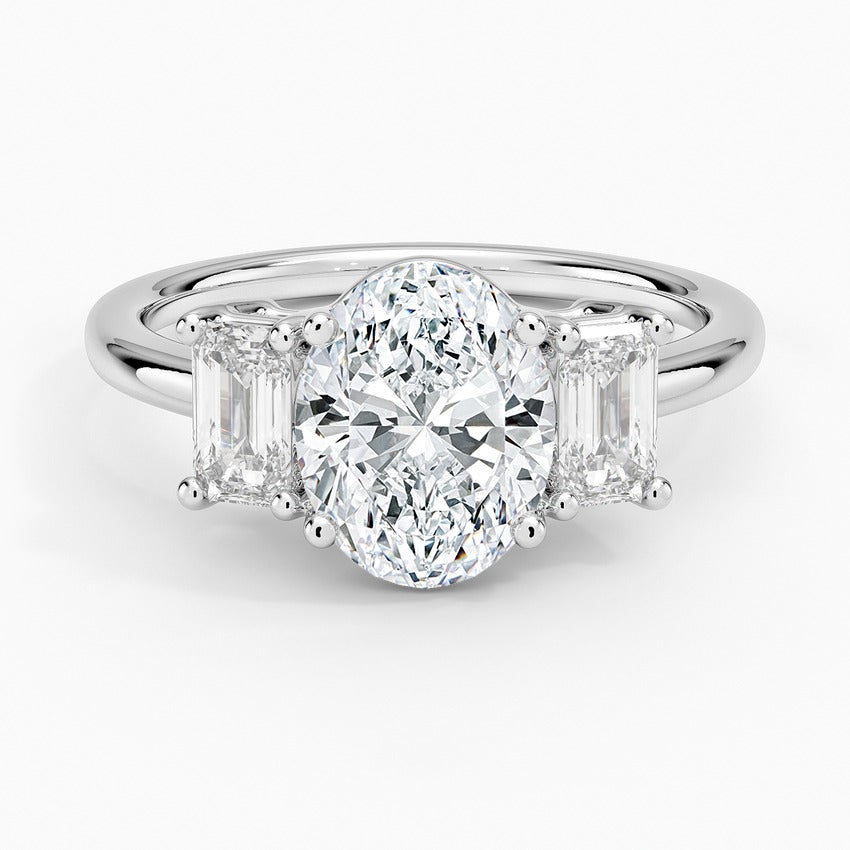 Geneva Diamond Ring - White Gold - 2 ct - Top