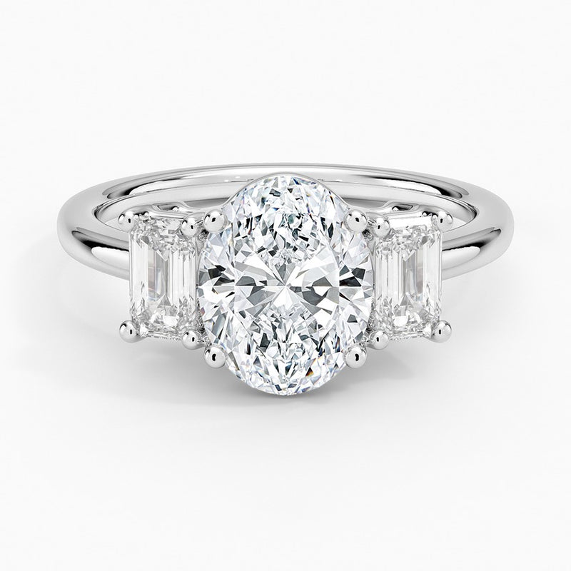 Geneva Diamond Ring - White Gold - 2 ct - Top