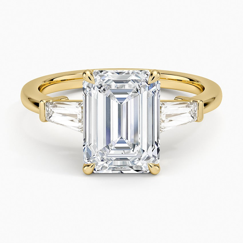 Como Lab-Grown Diamond Ring - Yellow Gold - 2.5 ct - Top