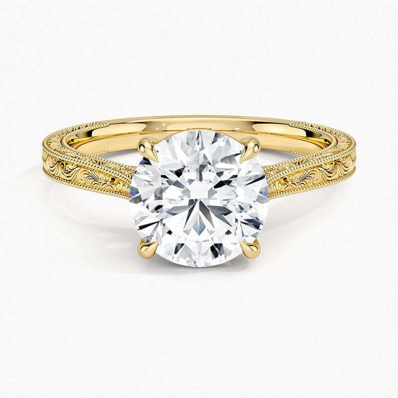 Okinawa Diamond Ring - Yellow Gold - 2 ct - Top