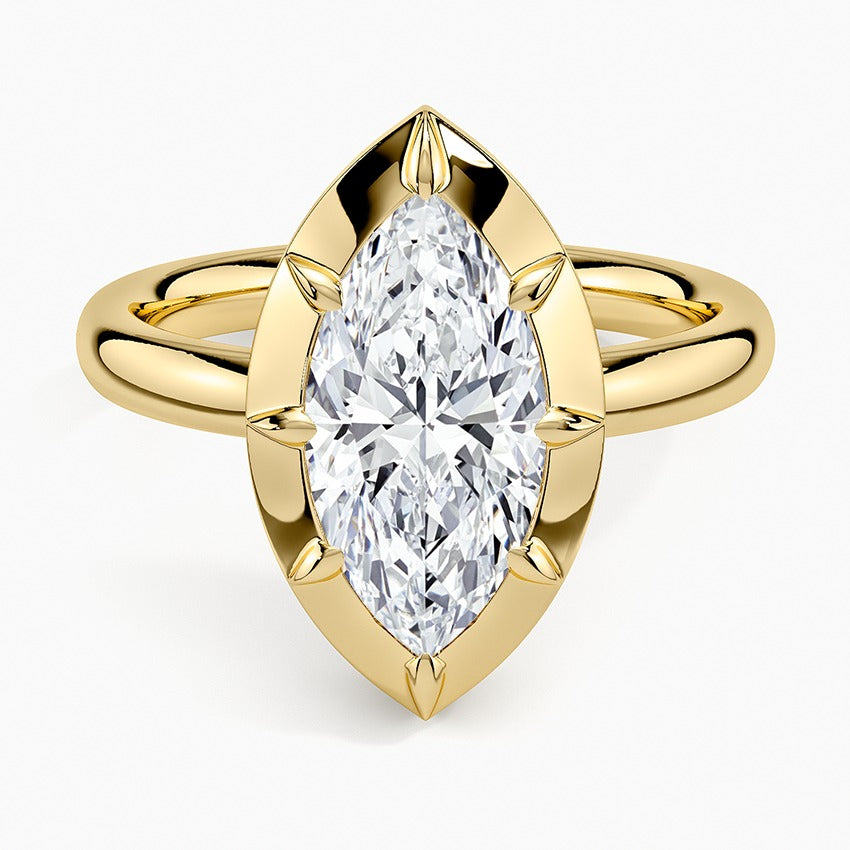 Cartagena Diamond Ring - Yellow Gold - 2 ct - Top