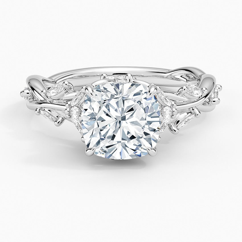 Sicily Diamond Ring - White Gold - 2 ct - Top