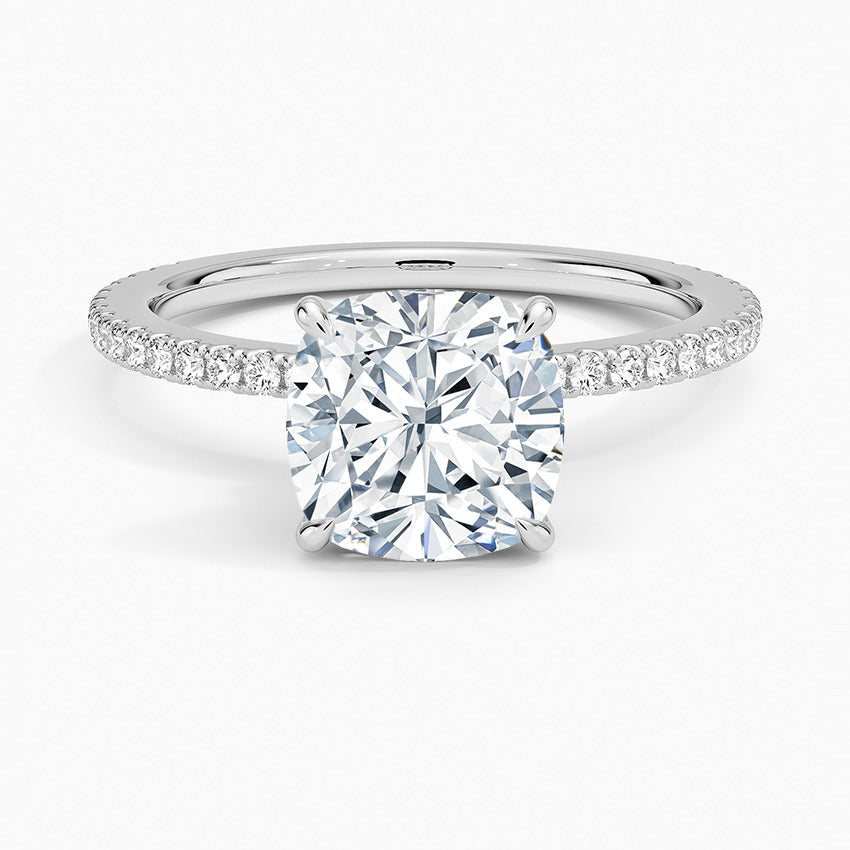 Monaco Diamond Ring - White Gold - 2 ct - Top