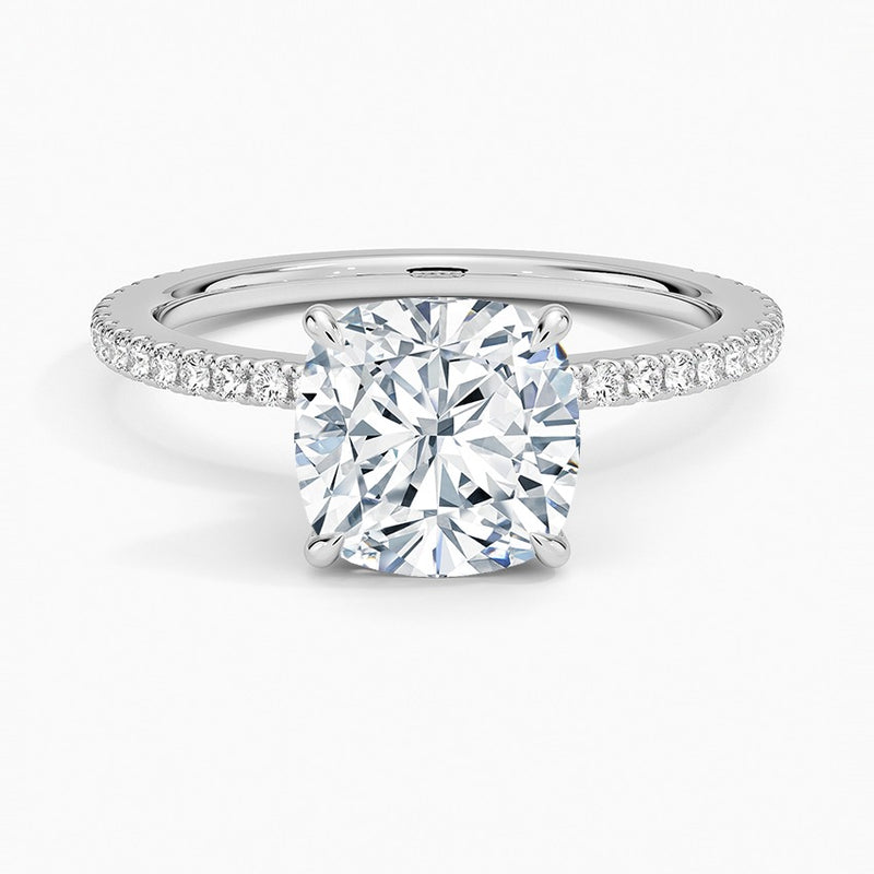 Monaco Diamond Ring - White Gold - 2 ct - Top