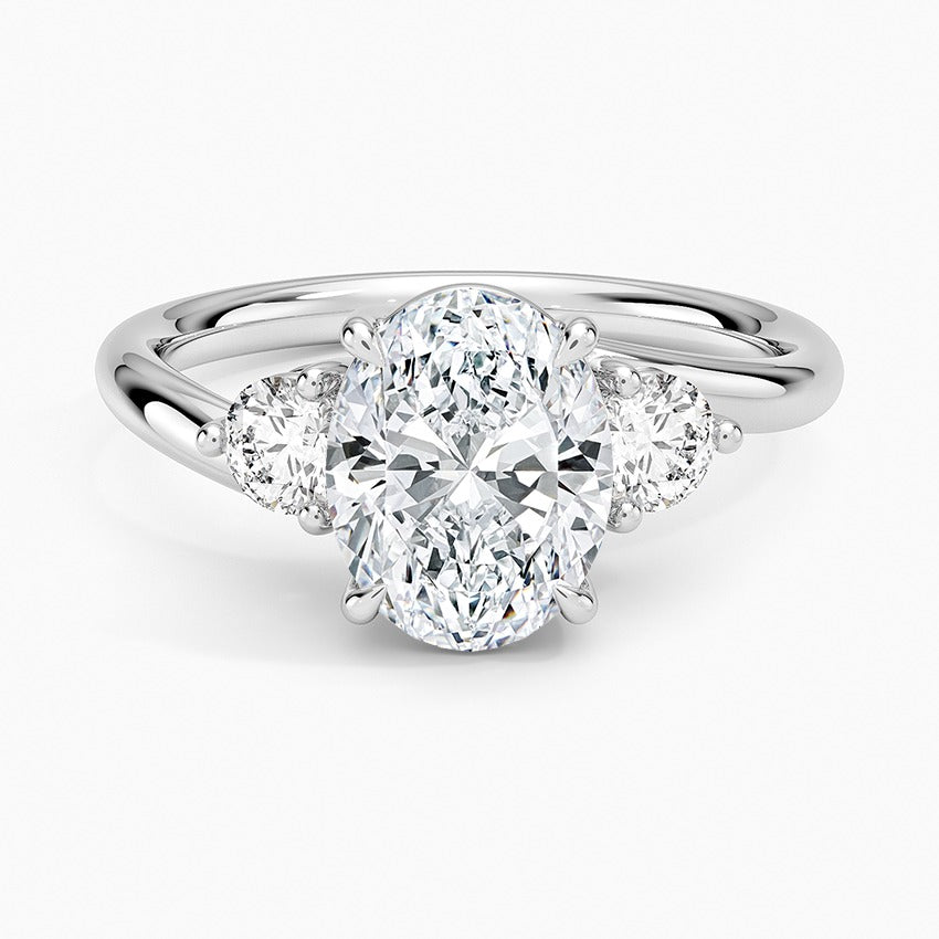 Kauai Lab-Grown Diamond Ring - White Gold - 2 ct - Top