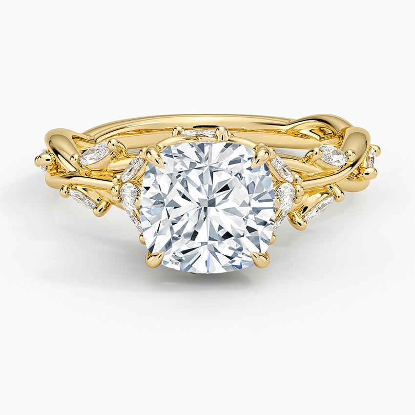 Sicily Diamond Ring - Yellow Gold - 2 ct - Top