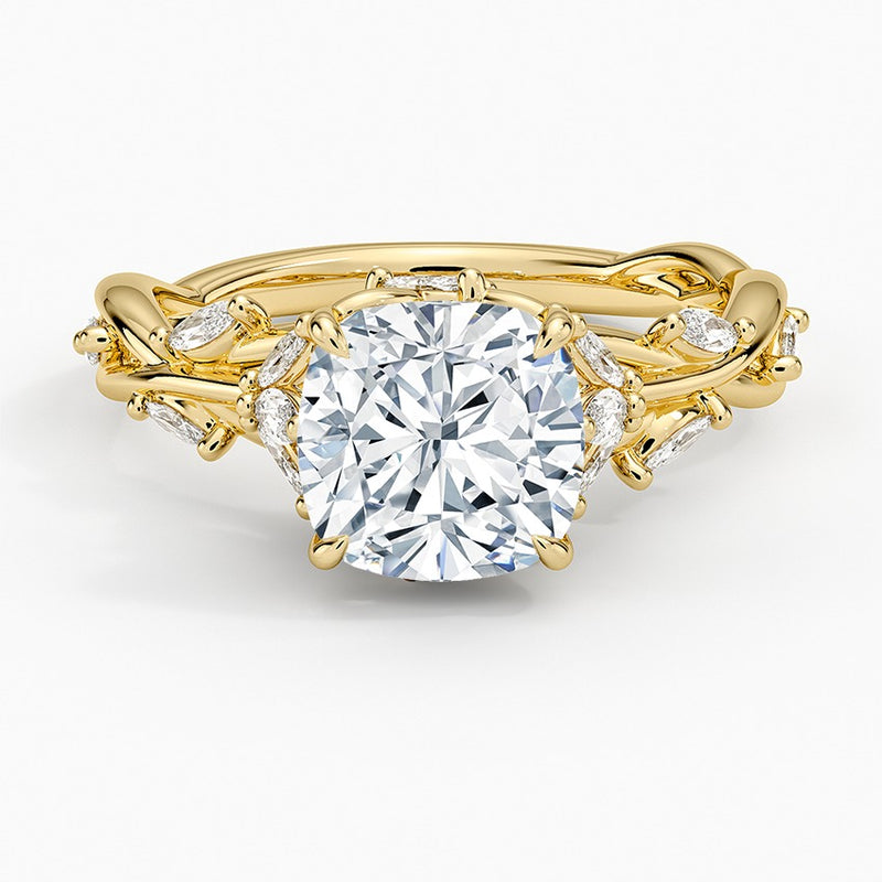 Sicily Diamond Ring - Yellow Gold - 2 ct - Top