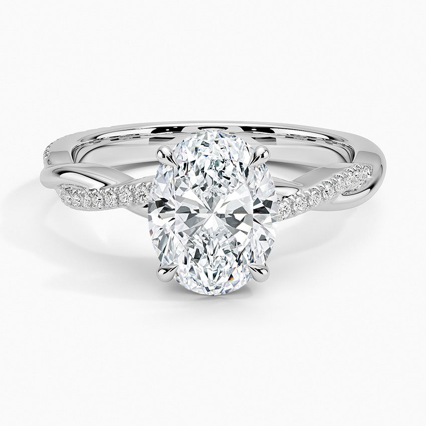 Sapporo Diamond Ring - White Gold - 2 ct - Top