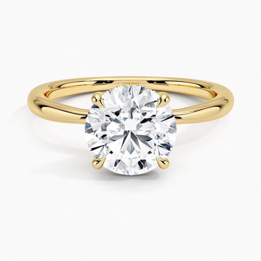 Bali Diamond Ring - Yellow Gold - 2 ct - Top