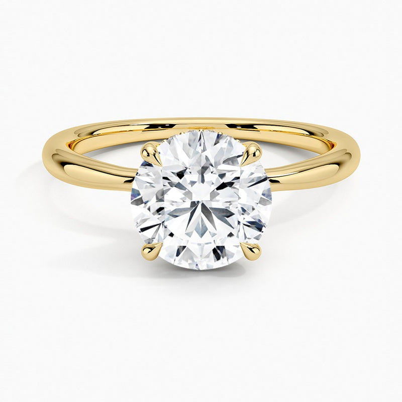 Bali Diamond Ring - Yellow Gold - 2 ct - Top