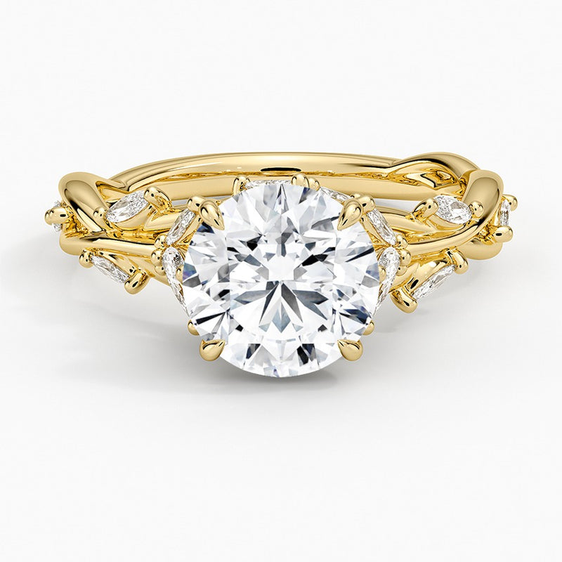 Positano Diamond Ring - Yellow Gold - 2 ct - Top